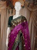 Magenta Purple Butta Zari Woven Design Pure Banarasi Saree with Designer Border