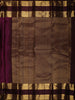Magenta Purple Butta Zari Woven Design Pure Kanchipuram Silk Saree with Contrast Double Zari Border