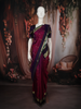Magenta Purple Butta Zari Woven Design Pure Kanchipuram Silk Saree with Contrast Retta Pattu Border