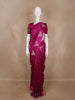 Magenta Purple Floral Woven Design Pure Banarasi Silk Saree