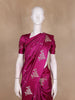 Magenta Purple Floral Woven Design Pure Banarasi Silk Saree