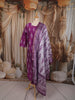 Magenta Purple Ikat Printed Design Pure Cotton Straight Cut Salwar Suit with Matching Dupatta