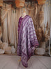 Magenta Purple Ikat Printed Design Pure Cotton Straight Cut Salwar Suit with Matching Dupatta