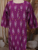 Magenta Purple Ikat Printed Design Pure Cotton Straight Cut Salwar Suit with Matching Dupatta