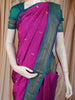 Magenta Purple Paisley Butta Woven Design Kanchipuram Silk Saree with Zari Border