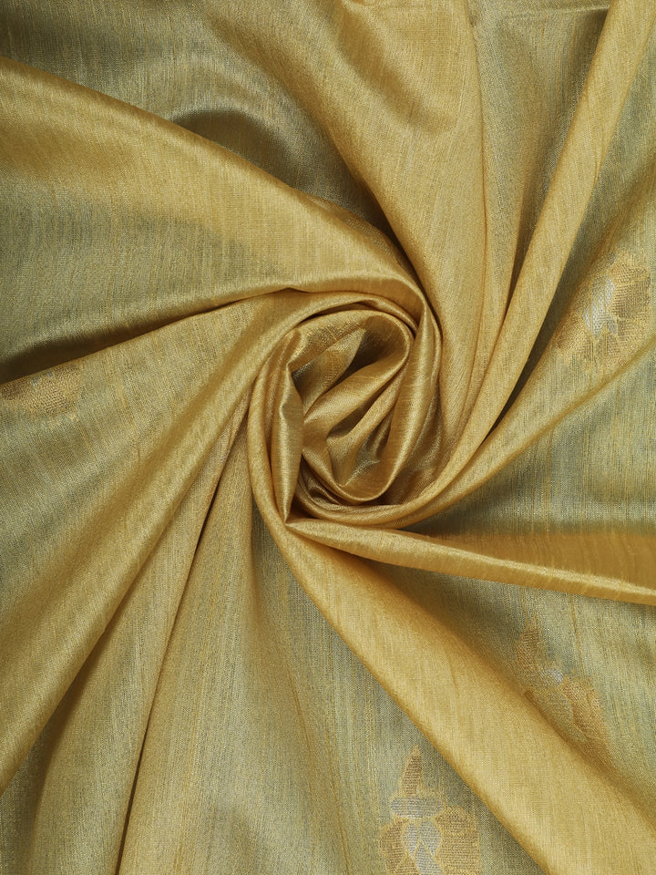 Yellow floral Design Semi Tissue Saree - Diadem