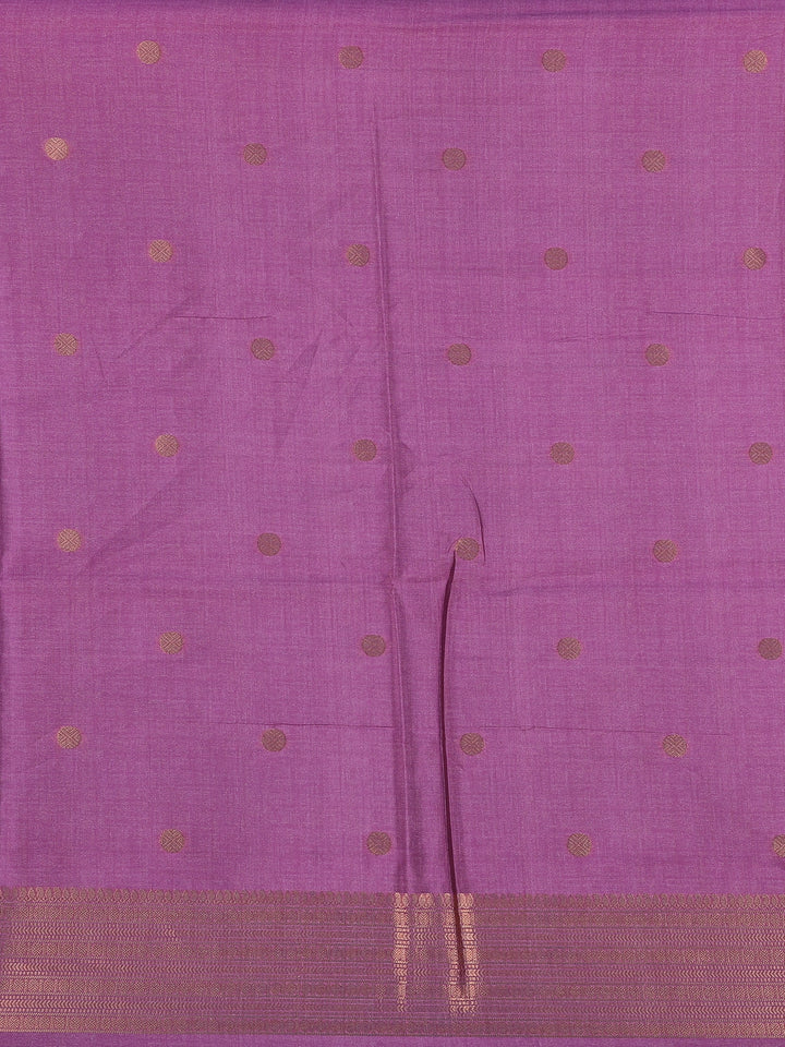Magenta Purple floral Design Semi Tissue Saree - Diadem