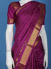 Magenta Striped Woven Kanchipuram Silk Saree - Diadem