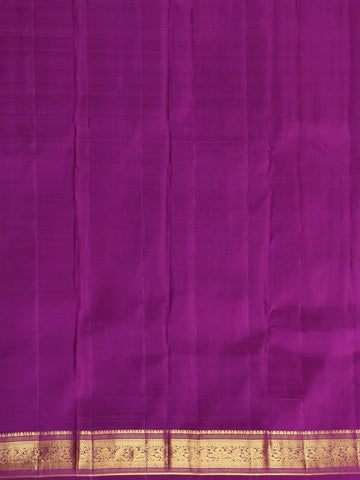 Magenta Purple Annapakshi Motif Pure Kanchipuram Silk Saree - Diadem