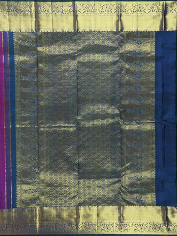 Purple Floral Butta Pure Kanchipuram Silk Saree - Diadem