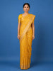 Majestic Mustard Yellow Floral Design Banarasi Silk Saree