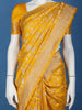 Majestic Mustard Yellow Floral Design Banarasi Silk Saree - Diadem