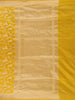 Majestic Mustard Yellow Floral Design Banarasi Silk Saree - Diadem