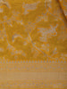 Majestic Mustard Yellow Floral Design Banarasi Silk Saree - Diadem