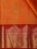 Mango Yellow Paisley Butta Zari Woven Design Pure Kanchipuram Silk Saree with Contrast Zari Border