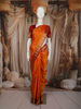 Mango Yellow Paisley Butta Zari Woven Design Pure Kanchipuram Silk Saree with Contrast Zari Border