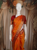 Mango Yellow Paisley Butta Zari Woven Design Pure Kanchipuram Silk Saree with Contrast Zari Border