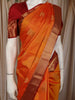 Mango Yellow Paisley Butta Zari Woven Design Pure Kanchipuram Silk Saree with Contrast Zari Border