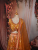 Marigold Orange Floral Printed and Stone Embellished Design Raw Silk Bridesmaid Lehenga Choli with Matching Dupatta