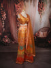 Marigold Orange Floral Printed and Stone Embellished Design Raw Silk Bridesmaid Lehenga Choli with Matching Dupatta