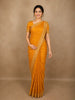 Marigold Yellow Butta Zari Woven Design Banarasi Silk Designer Saree with Designer Border