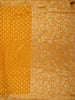 Marigold Yellow Butta Zari Woven Design Banarasi Silk Designer Saree with Designer Border