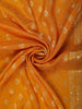 Marigold Yellow Butta Zari Woven Design Banarasi Silk Designer Saree with Designer Border