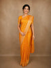 Marigold Yellow Butta Zari Woven Design Banarasi Silk Designer Saree with Designer Border