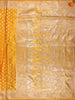 Marigold Yellow Butta Zari Woven Design Banarasi Silk Designer Saree with Designer Border