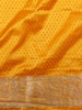 Marigold Yellow Butta Zari Woven Design Banarasi Silk Designer Saree with Designer Border