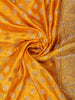 Marigold Yellow Butta Zari Woven Design Banarasi Silk Designer Saree with Designer Border