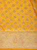 Marigold Yellow Butta Zari Woven Design Banarasi Silk Designer Saree with Designer Border