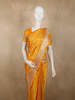 Marigold Yellow Butta Zari Woven Design Banarasi Silk Designer Saree with Designer Border