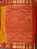 Marigold Yellow Floral Butta Zari Woven Design Pure Kanchipuram Silk Saree with Contrast Zari Border
