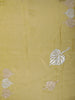 Marigold Yellow Solid Woven Design Pure Tissue Silk Fancy Saree with Leaf Thread Work Border