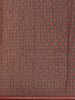 Maroon Ajrakh Floral And Geometric Printed Cotton Saree - Diadem