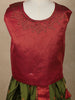Maroon And Green Floral Zari Woven Raw Silk Pattu Pavadai with Dupatta