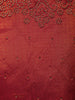 Maroon And Green Floral Zari Woven Raw Silk Pattu Pavadai with Dupatta