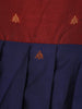 Maroon And Navy Blue Banarasi Silk Anarkali Gown with Dupatta