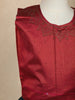Maroon And Teal Blue Zari Woven Raw Silk Pattu Pavadai with Dupatta