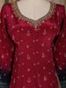 Maroon Bandhani Printed Design Crepe Palazzo Suit with Dupatta