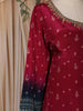 Maroon Bandhani Printed Design Crepe Palazzo Suit with Dupatta