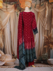 Maroon Bandhani Printed Design Crepe Palazzo Suit with Dupatta