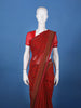 Maroon Bandhani Printed Georgette Saree With Contrast Border
