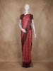 Maroon Bandhani Printed Tussar Silk Saree
