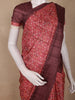 Maroon Bandhani Printed Tussar Silk Saree