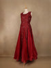 Maroon Bead and Sequin Embellishments Party Wear Kids Net Gown
