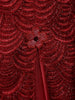 Maroon Bead and Sequin Embellishments Party Wear Kids Net Gown