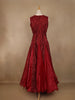 Maroon Bead and Sequin Embellishments Party Wear Kids Net Gown