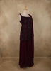 Maroon Beaded Embroidery Georgette Palazzo Suit